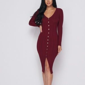 Wine dress super stretchy and beautiful